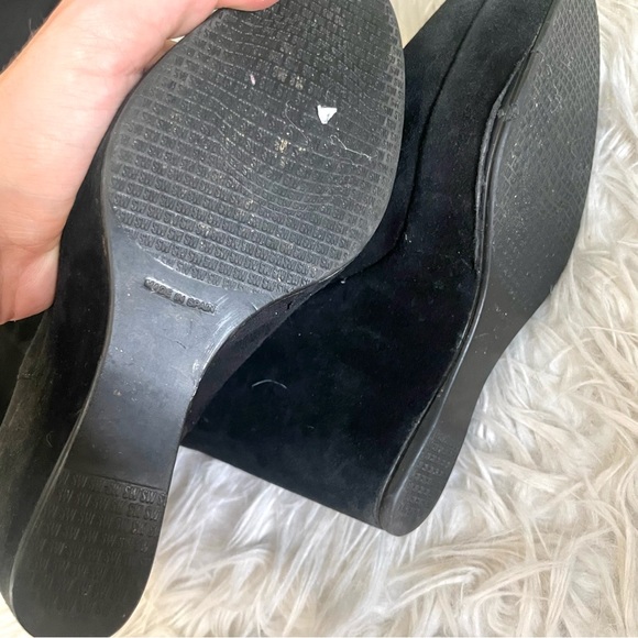 Stuart Weitzman for Scoop Suede Wedge Knee High Boots Black Size 5 - Picture 5 of 9